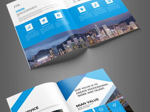 凝聚專業力量，彰顯品牌魅力 大氣藍色企業畫冊設計全攻略